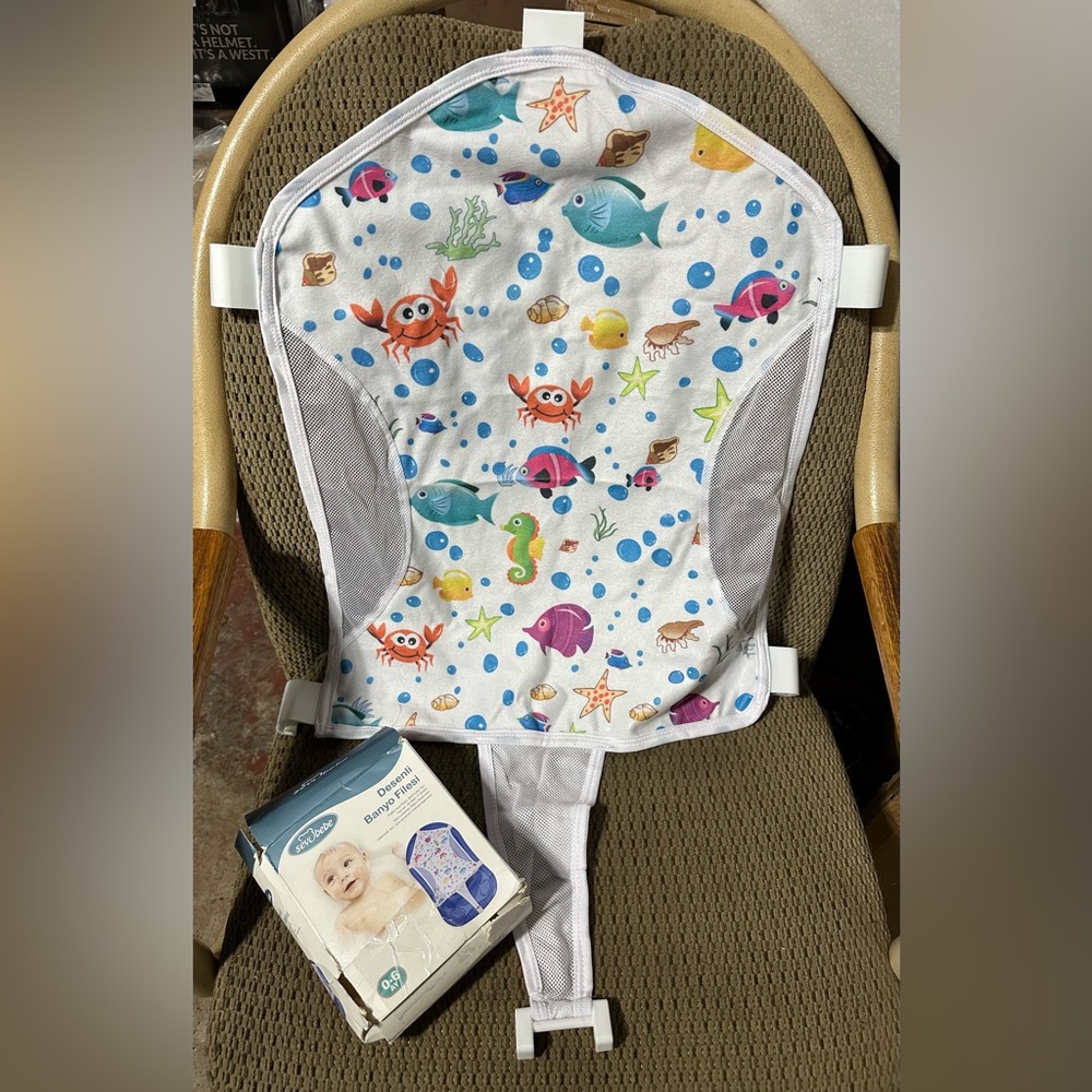 Sevi Baby Bath Seat Support Net Pattern Bath Net Premium Bath Sling for Newborns